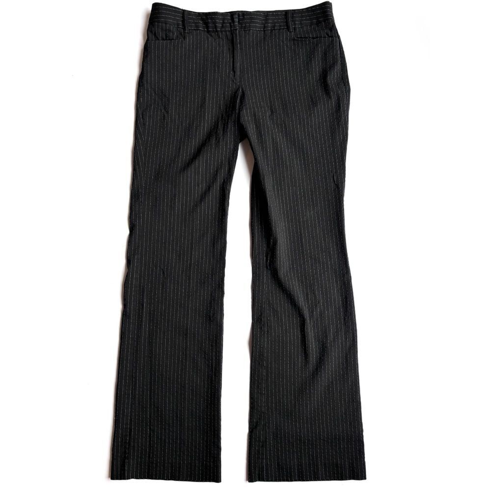 Scarlett Black Pinstripe Stretch Dress Pants Women’s Size 11 | Slim Boot Trouser